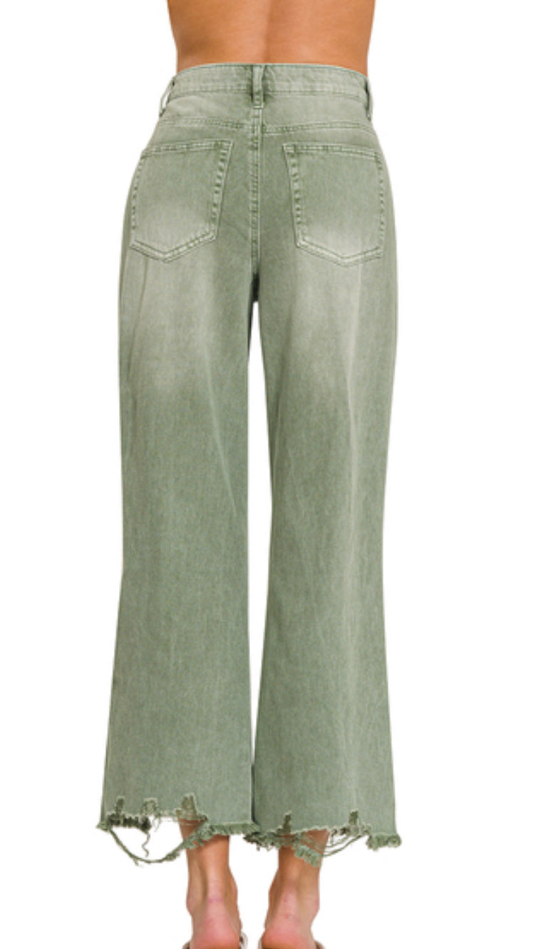 Brittany Cropped Pant Olive